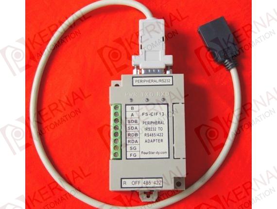 FS-CIF13:equal to Omron CPM1-CIF11/CPM1-CIF12,the Peripheral port and RS232 to RS422/485 interface module for Omron PLC,It can directly use for CS / CJ, CQM1H, CPM2C series PLC